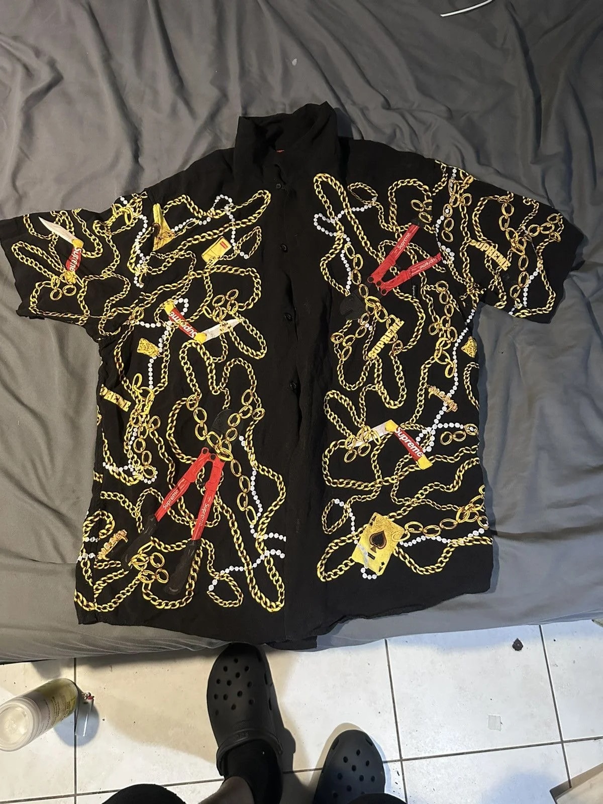Supreme — Supreme Chains Rayon Shirt — streetwear — resale