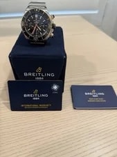 Breitling — Breitling Super Chronomat Black Dial Chronograph Steel 44mm UB0136 — Watch — resale