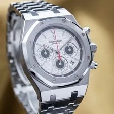 Audemars Piguet Royal Oak Chronograph 39mm Panda Silver Dial AP 26300ST Full Set 3