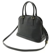Prada Triangle Logo 2Way Crossbody Dome Shape Leat 2
