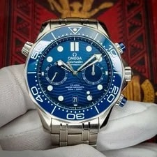 Omega — Omega Seamaster Diver 300M 44mm Chronograph Blue Wave Dial 210.30.44.51.03.001 — Watch — resale