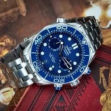 Omega Seamaster Diver 300M 44mm Chronograph Blue Wave Dial 210.30.44.51.03.001 3