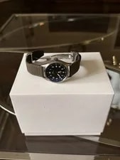 IWC Spitfire Automatic 39mm Blue Dial Green Canvas/Leather Strap Box Papers 2
