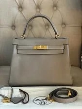 Hermès Kelly 28 Asphalt GHW Stamp A Hardware 2