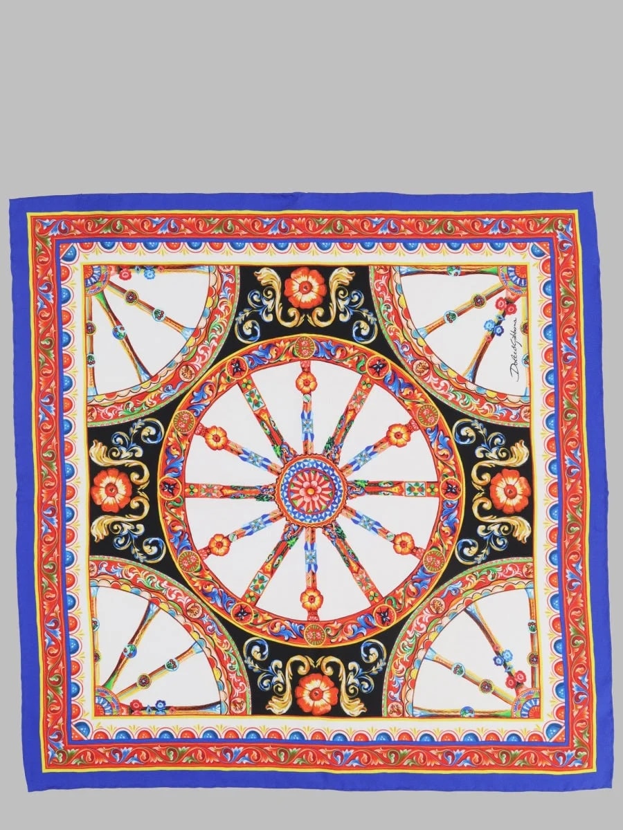 Dolce & Gabbana — Dolce & Gabbana Twill Foulard Scarf — Scarfs — Accessory — resale