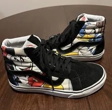 Vans Off the Wall Disney Mickey Mouse Friends Shoes Size M-6 & W-7.5 2