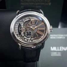 Audemars Piguet — Audemars Piguet Millenary 4104 Skelton Stainless Steel 15350ST.OO.D002CR.01 B&P — Watch — resale