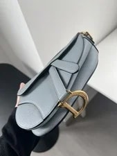 Christian Dior Mini Saddle Crossbody Grained CalfLeather 2