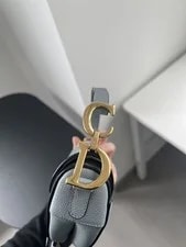 Christian Dior Mini Saddle Crossbody Grained CalfLeather 4