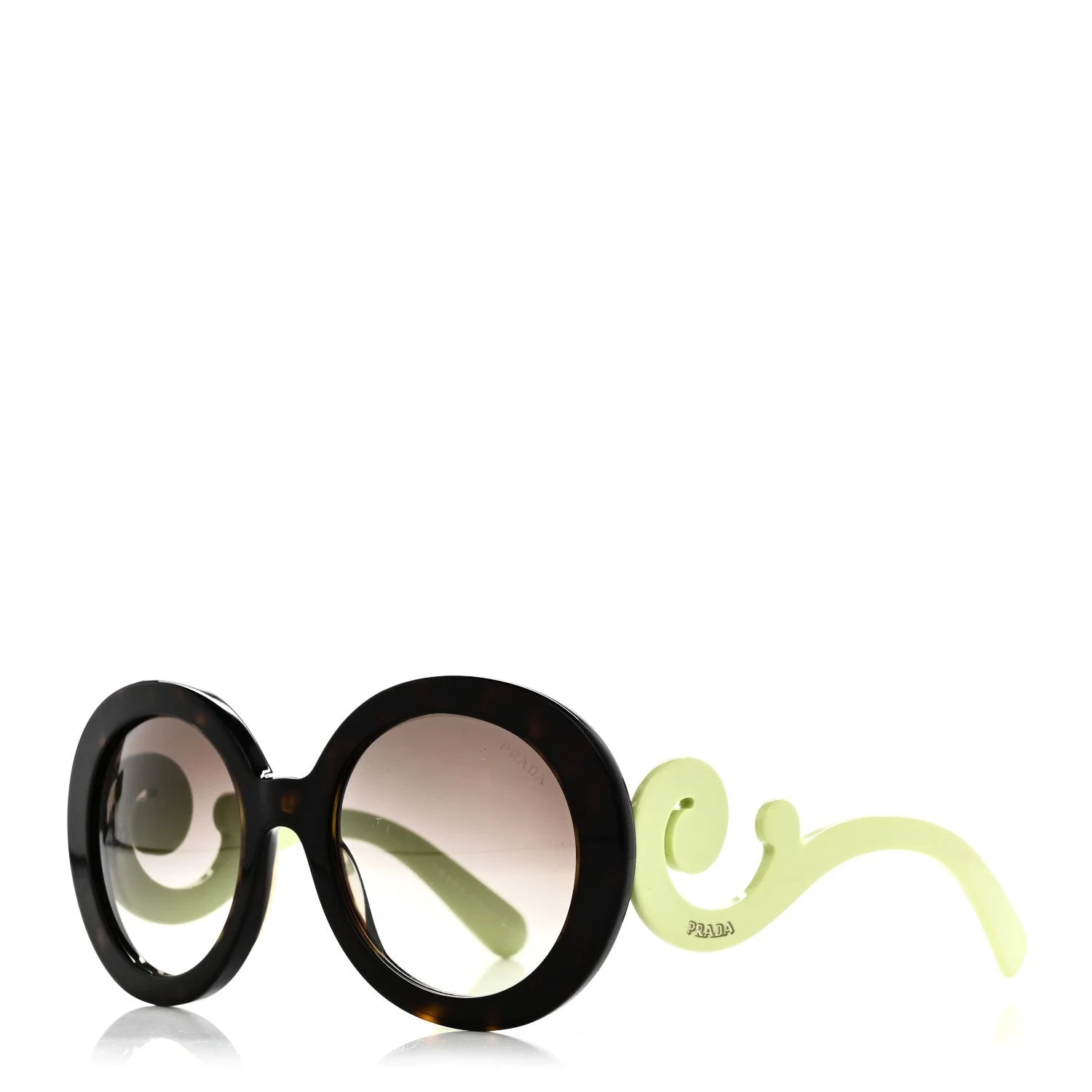 Prada — Baroque SPR 27N Round Sunglasses Tortoise — Accessory — resale