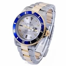 2001 Diamond Rolex Submariner 16613 Slate Serti Dial 3