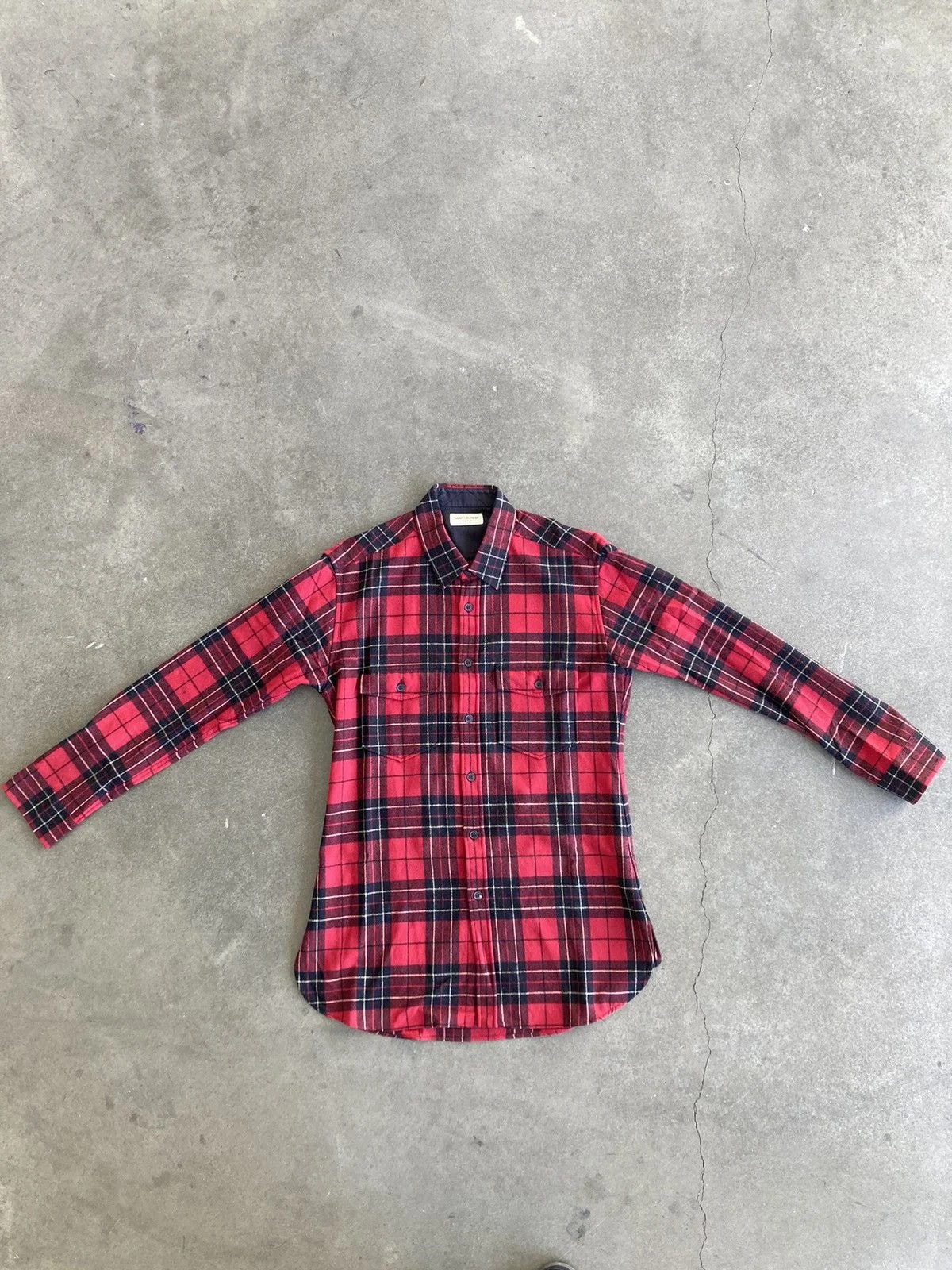 Saint Laurent — Saint Laurent Paris Flannel Runway Hedi Slimane — streetwear — resale