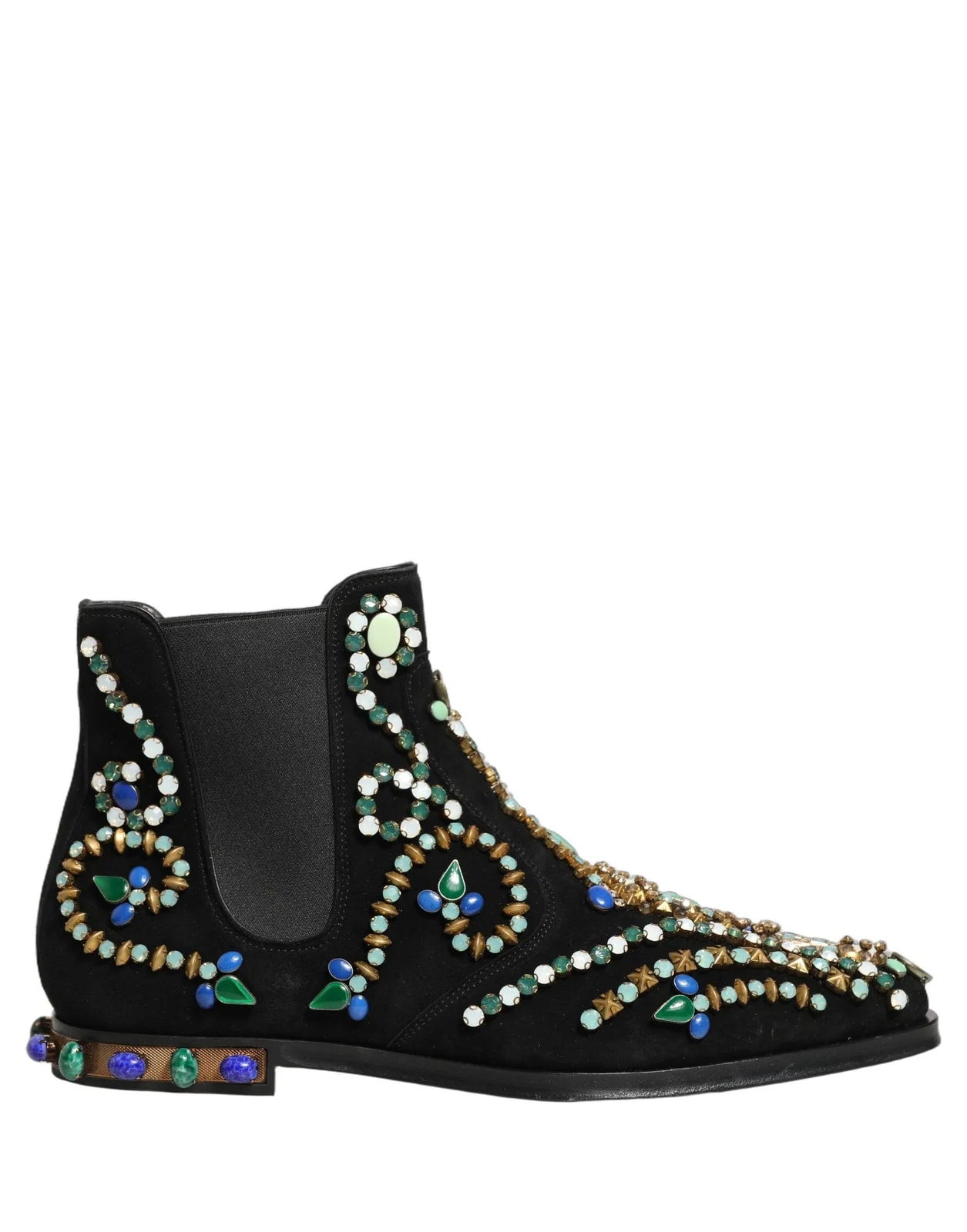 Dolce & Gabbana — Dolce & Gabbana Embellished Chelsea Ankle — Designer Shoe — resale