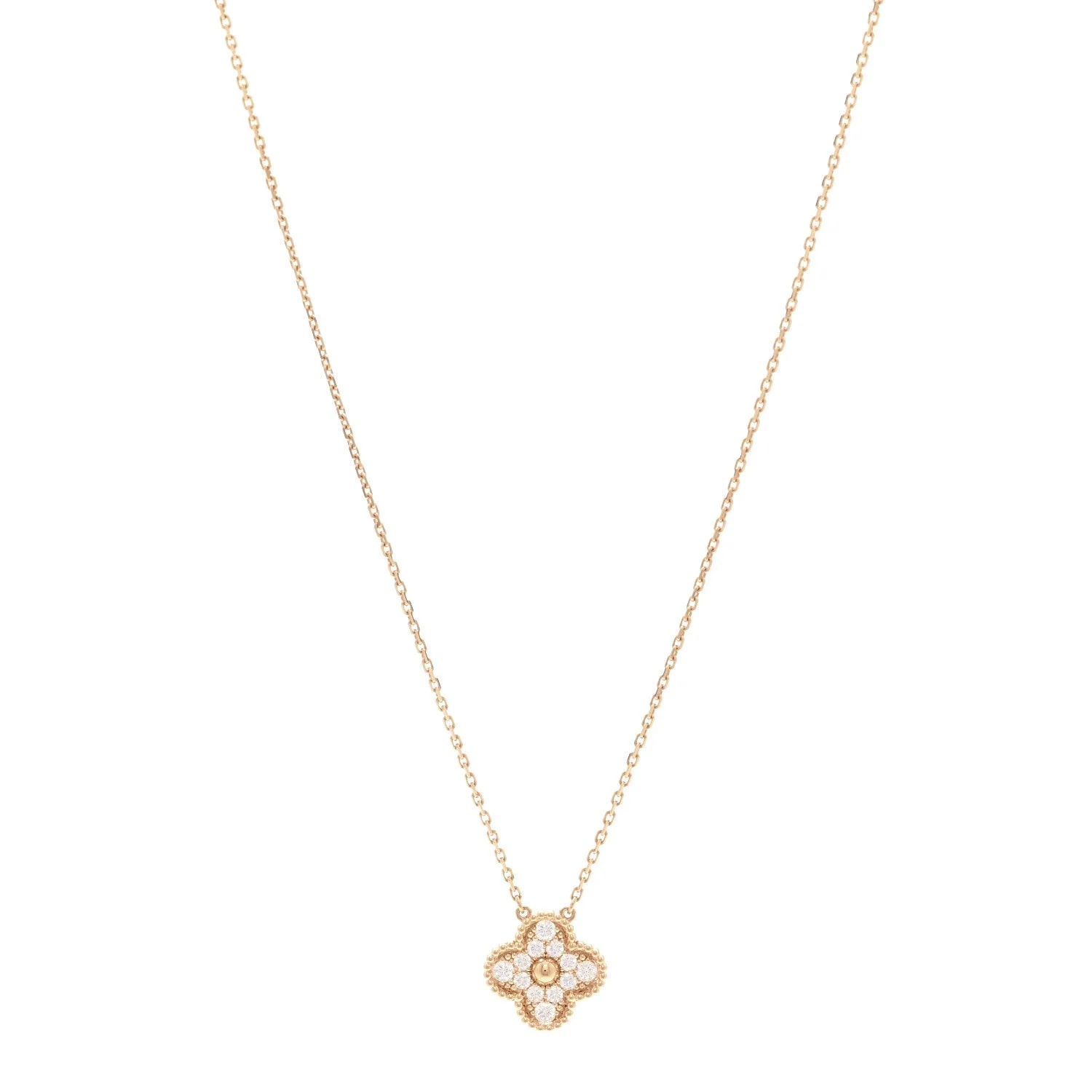 Van Cleef & Arpels — 18K Rose Gold Carnelian Alhambra — Jewelry — resale