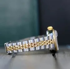 Rolex Datejust Two-Tone Blue Vignette Diamond Dial Fluted 14KY SS Jubilee 3