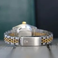 Rolex Datejust Two-Tone Blue Vignette Diamond Dial Fluted 14KY SS Jubilee 4