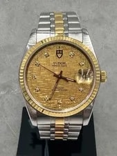 Tudor Prince Date Gold and Steel 34MM Diamond Dial With Card Ref. 74033 4