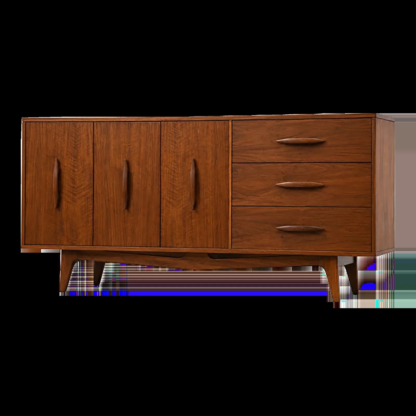 Young America — 1960s Refinished 65” Credenza By Young Manufacturing — Furniture — resale