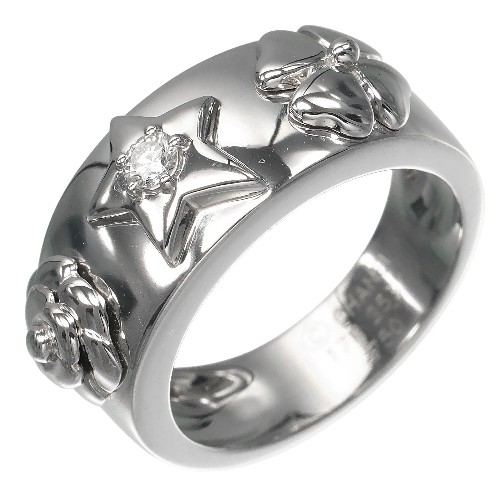 Chanel — Chanel 3 Symbols 18K White Gold With White_Gold Jewelry — Jewelry — resale