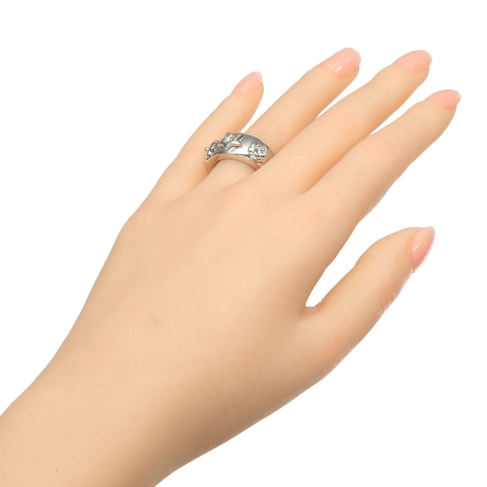 Chanel 3 Symbols 18K White Gold With White_Gold Jewelry 2