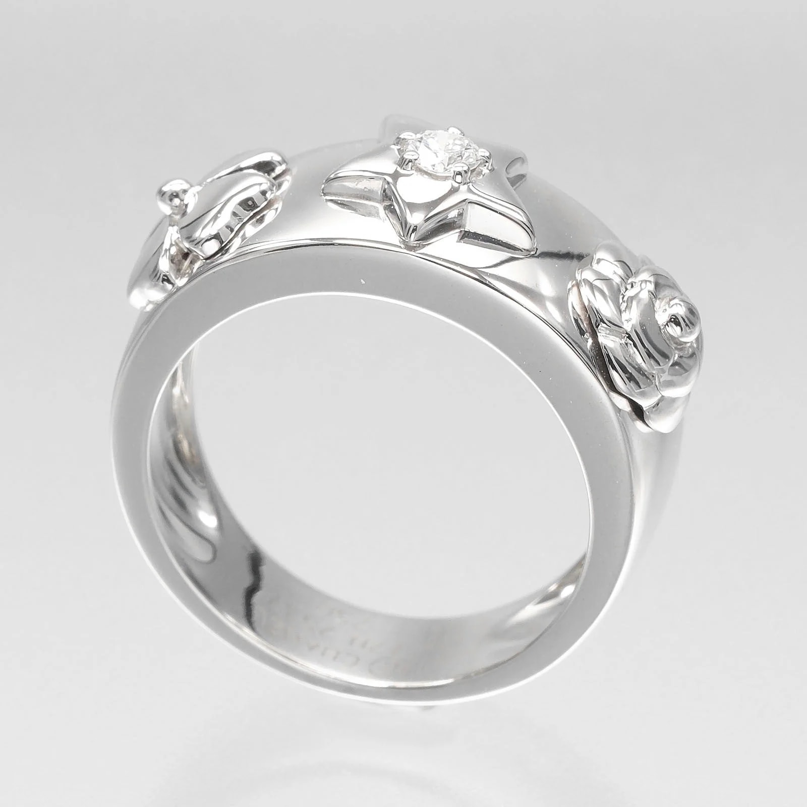 Chanel 3 Symbols 18K White Gold With White_Gold Jewelry 3