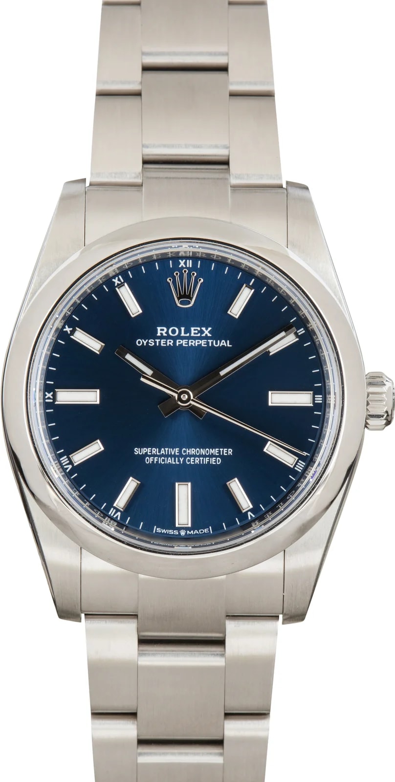 Rolex — Rolex Oyster Perpetual 34 Blue Dial Ref 124200 — Watch — resale