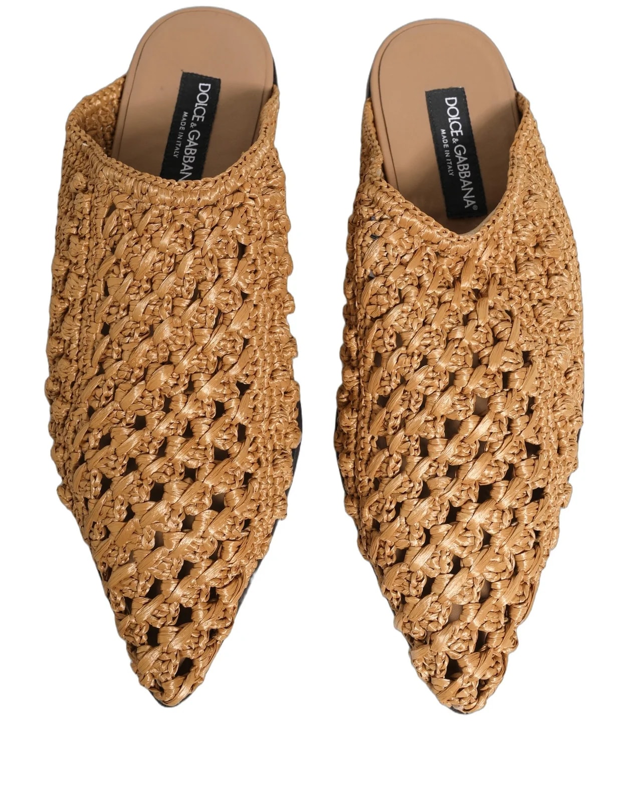 Dolce & Gabbana Woven Straw Slides 3