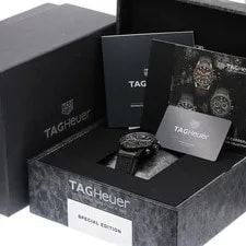 Tag Heuer — TAG Heuer Carrera CAL. HOYER02 Chronograph Automatic 43mm Carbon/SS Rubber #C038 — Watch — resale