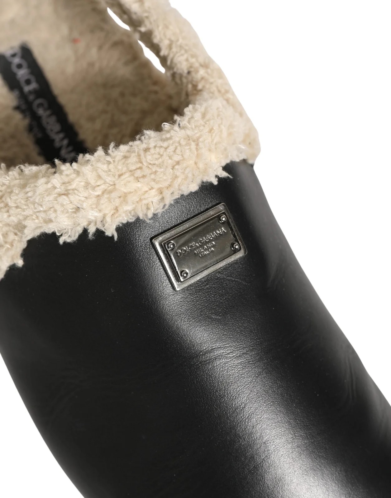 Dolce & Gabbana — Dolce & Gabbana Faux Fur Panther Plush Slides — Designer Shoe — resale