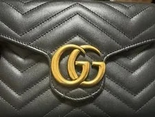 Gucci GG Marmont Back Matelasse Hevron Wallet on A Chain S08 3
