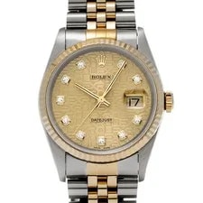 Rolex — Rolex Datejust 16233G Champagne Computer/diamond 738054 — Watch — resale