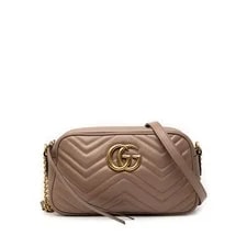 Gucci — Gucci Small GG Marmont Matelasse Nude — Handbag — resale