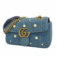 Gucci — Auth [6cc3450-k] Gucci GG Marmont 446744 Metal ... — Handbag — resale