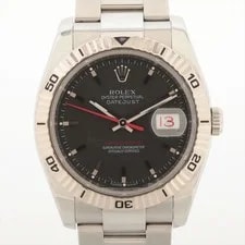 Rolex — Rolex Datejust Turn-O-Graph 116264 Ss×wg SS AT Black Dial — Watch — resale