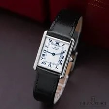 Cartier — Cartier Tank Vermeil 681006 - 1980s, Quartz 925 Silver White Rom... — Watch — resale
