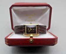 Must de Cartier Tank "Turtle Shield Dial" Manual Wind Small Size 2