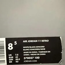 Jordan Air 11 Retro High / 378037-100 3