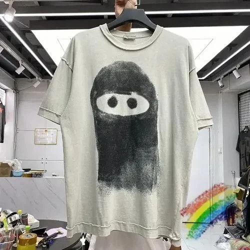 Mask Print Loose T Shirt — streetwear — resale