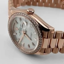 Rolex Day-Date 36 128345RBR Rose Gold Mother of Pearl Diamond Bezel 3