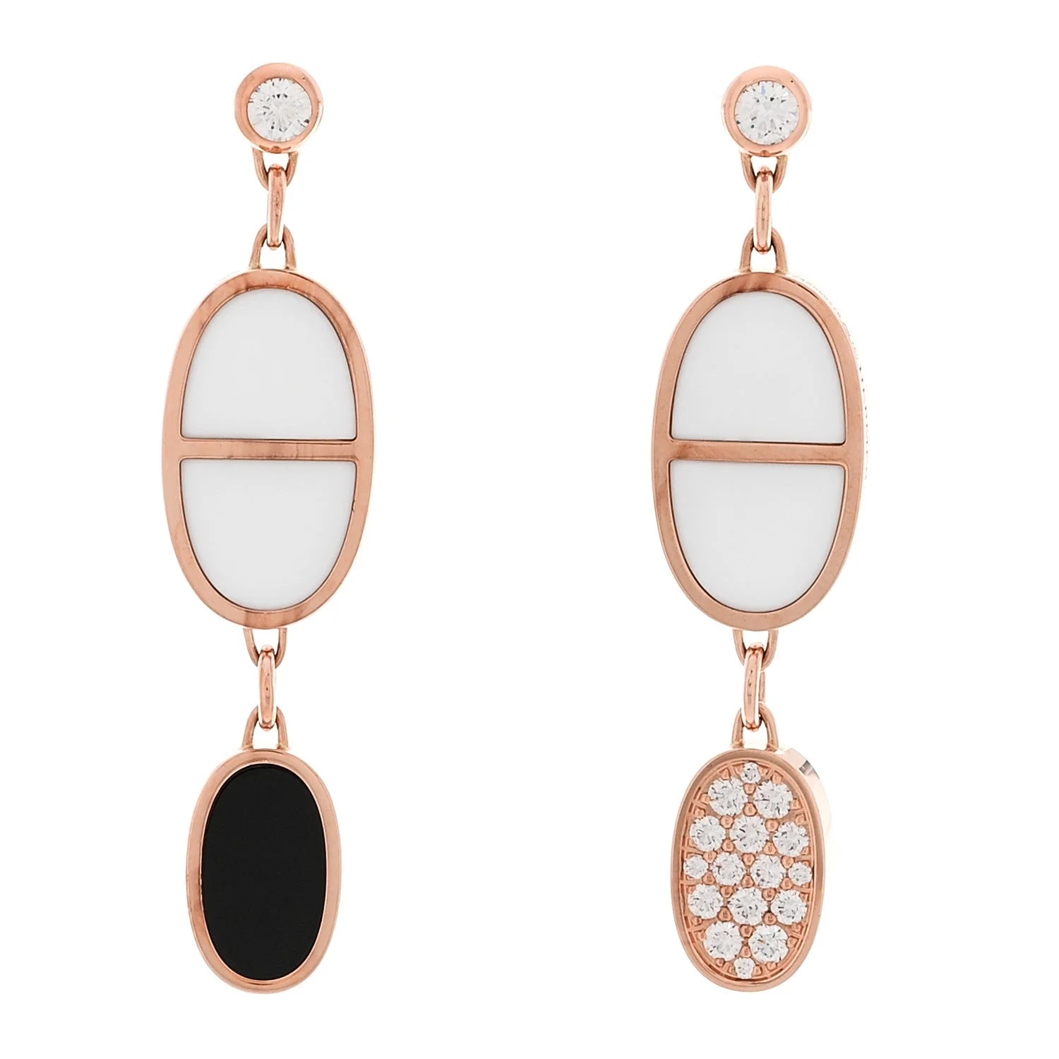 Hermès — 18K Rose Gold Chaine D'Ancre Verso Dangle — Jewelry — resale