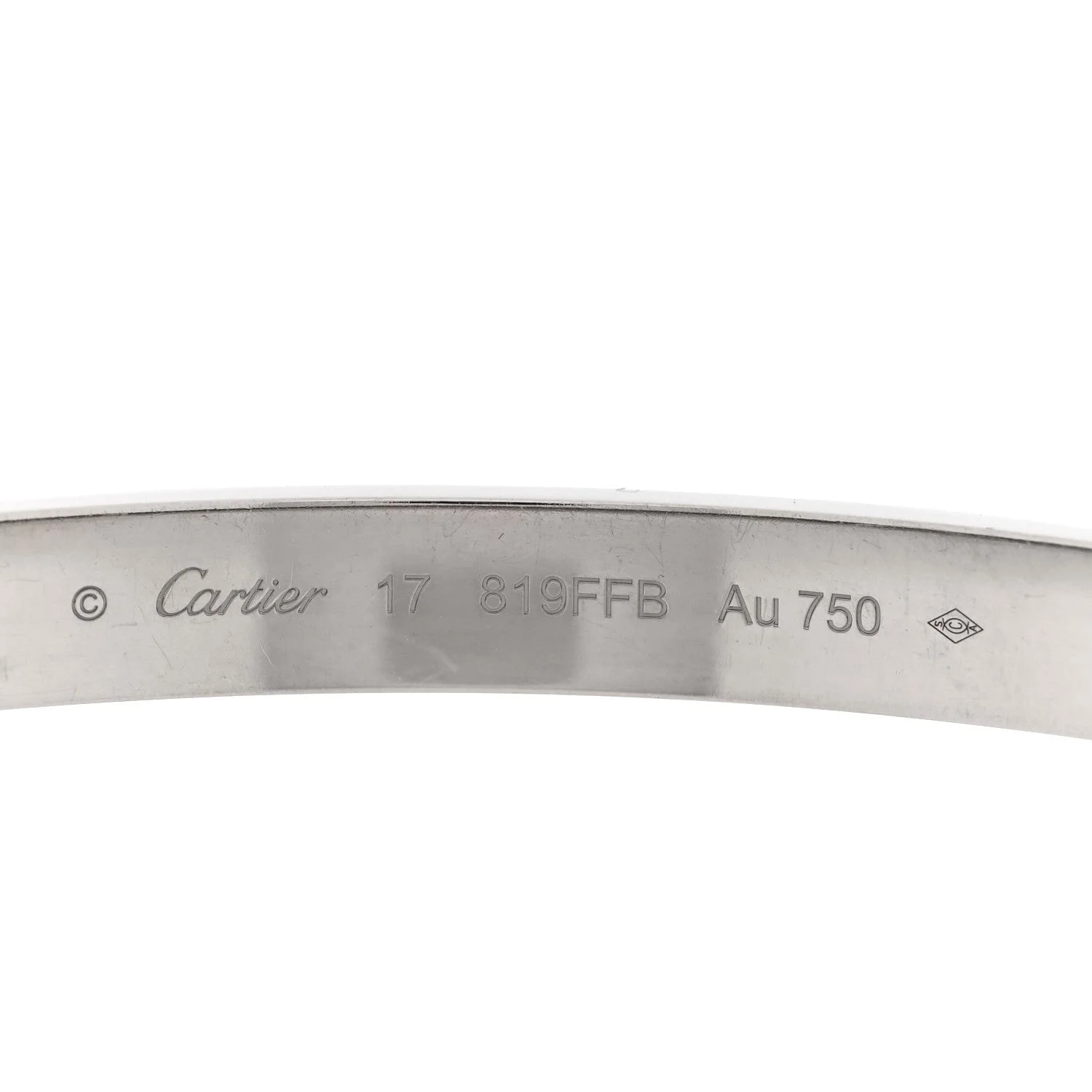 18K White Gold Love Single Screw 17 4