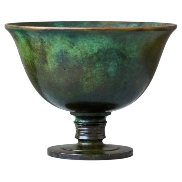 GAB Guldsmedsaktiebolaget — Footed Art Deco Bronze Bowl By GAB Guldsmedsaktiebolaget, Sweden, 1930s. — decorative_object — resale