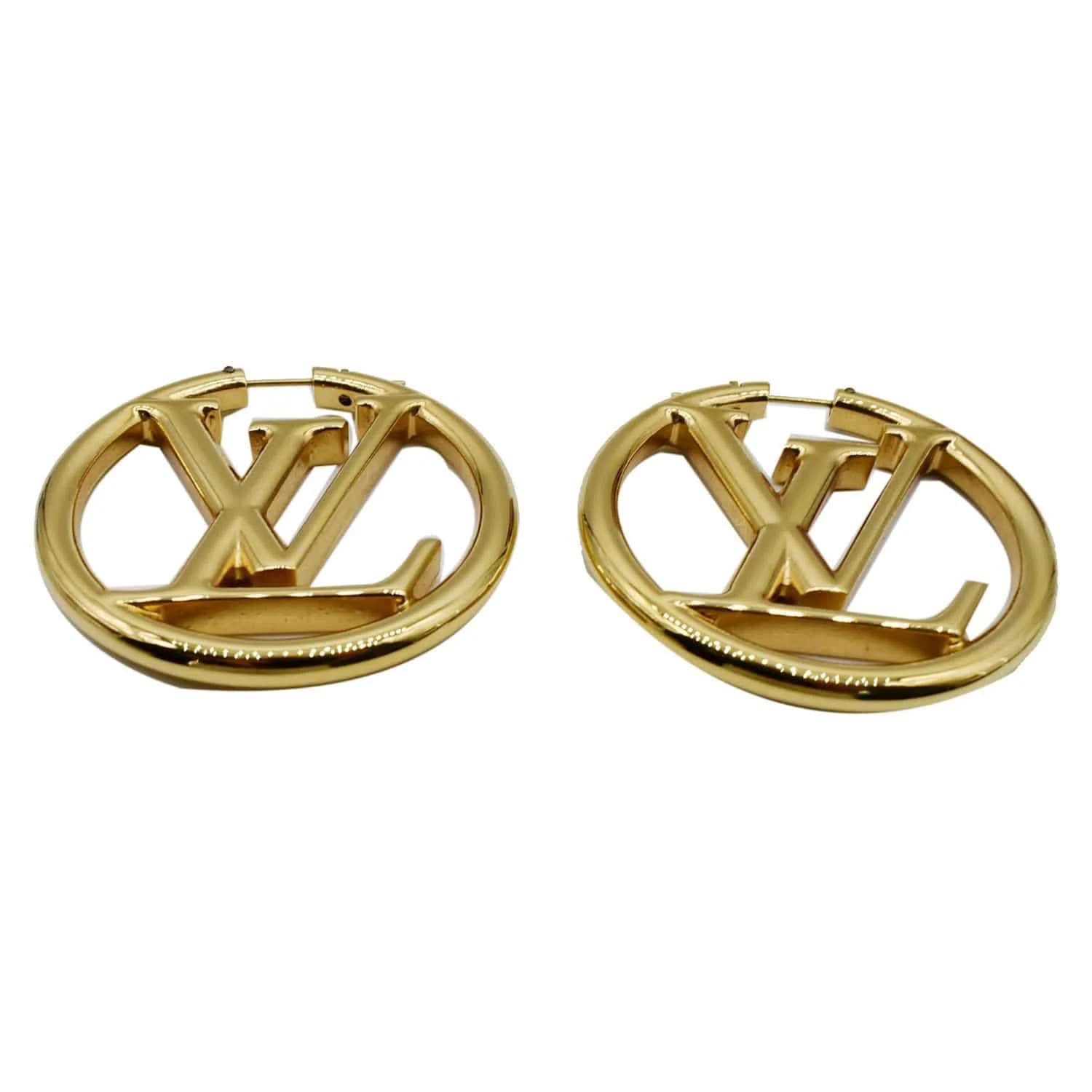 Louis Vuitton Louise Hoop Embossed Circle Earrings 3