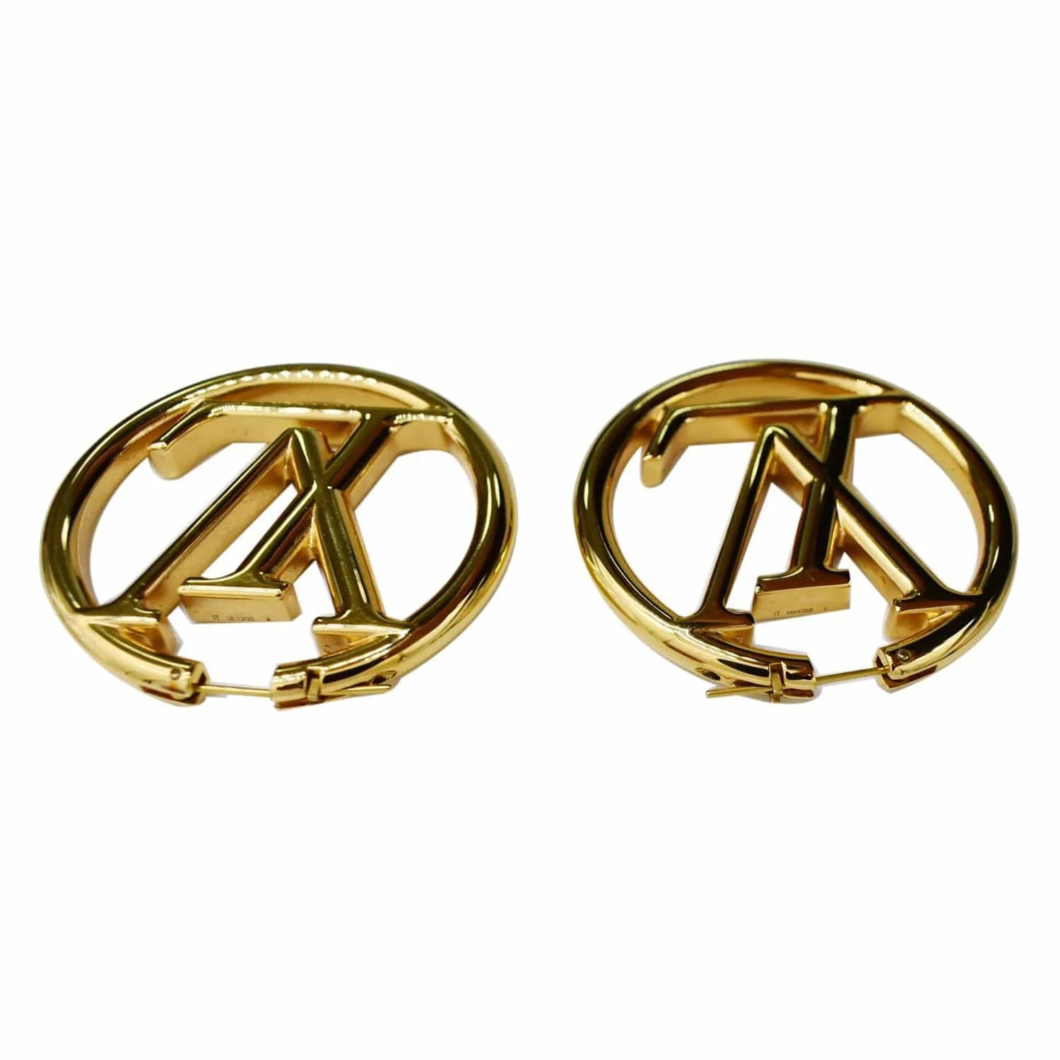 Louis Vuitton Louise Hoop Embossed Circle Earrings 4