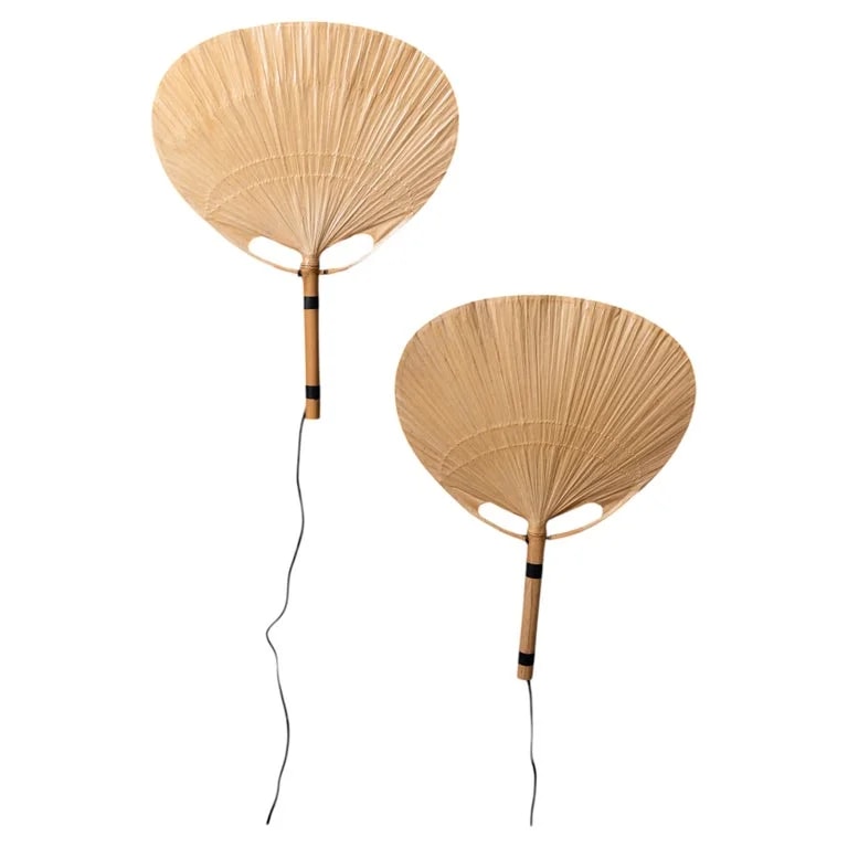 Ingo Maurer — Set of 2 " Uchiwa" Wall USA 1977 — lighting — resale