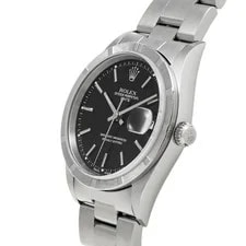 Rolex Oyster Perpetual Date 15210 34mm Stainless Steel Black #WW2005 2