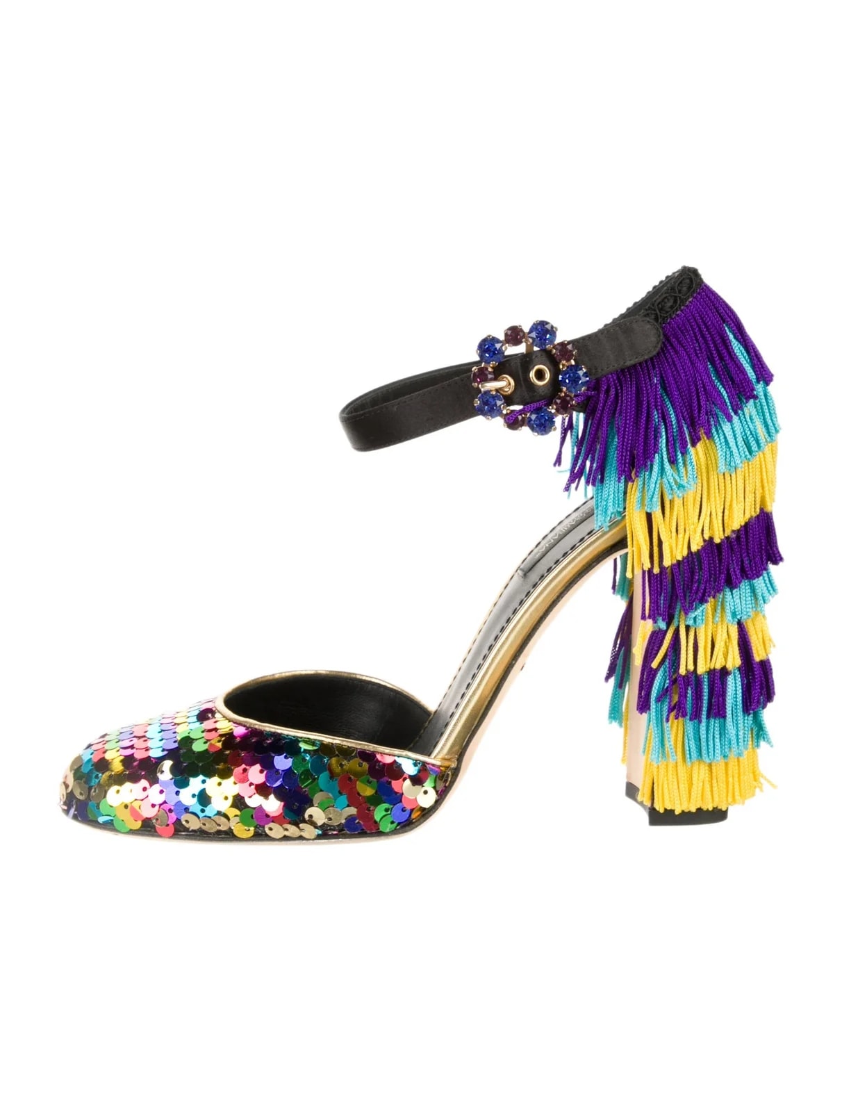 Dolce & Gabbana — Sequins Patterned D'Orsay — Designer Shoe — resale