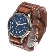 IWC Schaffhausen Spitfire IW326802 39mm Bronze Leather Automatic Date #C378 2