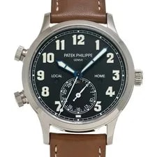 Patek Philippe Calatrava Pilot Travel Time 5524G-001 Blue White Gold #W010 2