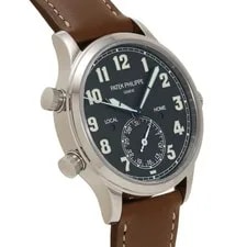 Patek Philippe Calatrava Pilot Travel Time 5524G-001 Blue White Gold #W010 4